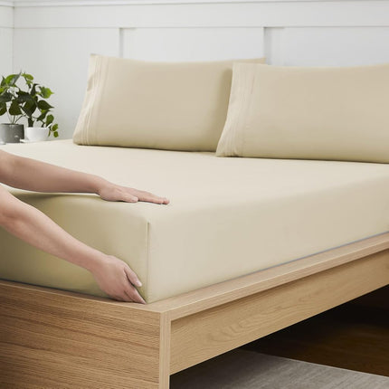 King Size Fitted Sheet Only with Full Elastic & Bu