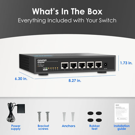 QNAP QSW-3205-5T-US 5-Port 10GbE Unmanaged Switch