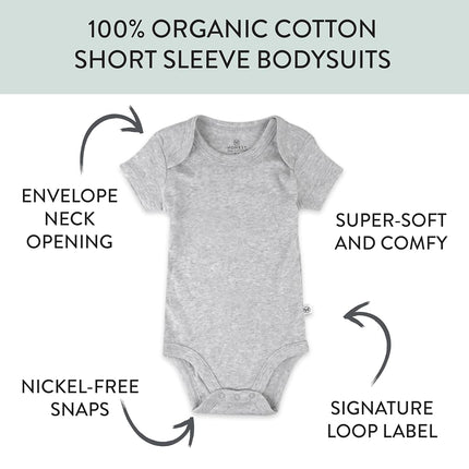 HonestBaby Lot de 5 grenouillères en coton biologique à manches longues pour bébé, lot de 5 couleurs naturelles dégradées, 3-6 mois