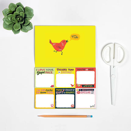 Em & Friends Thank You Sticky Note Packet, 6 Sticky Note Pads Set, 2.75 x 2.75-Inches and 40-Sheets Each