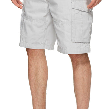 Nautica Men's Mini Ripstop Twill Cargo Short, Pelican, 36