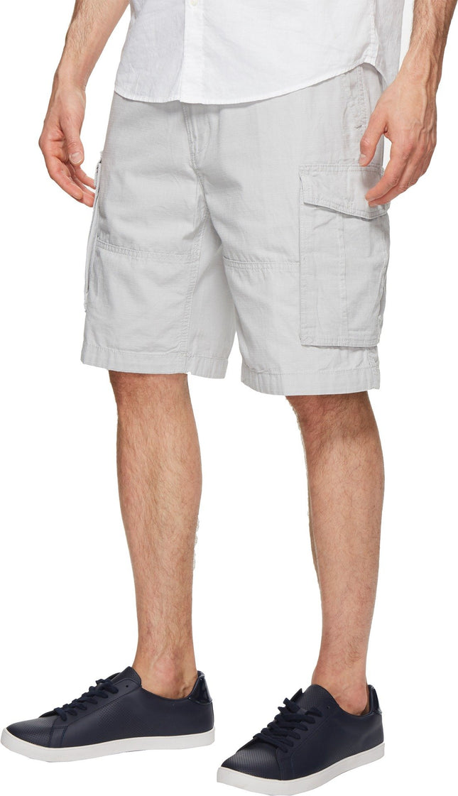 Nautica Men's Mini Ripstop Twill Cargo Short, Pelican, 36