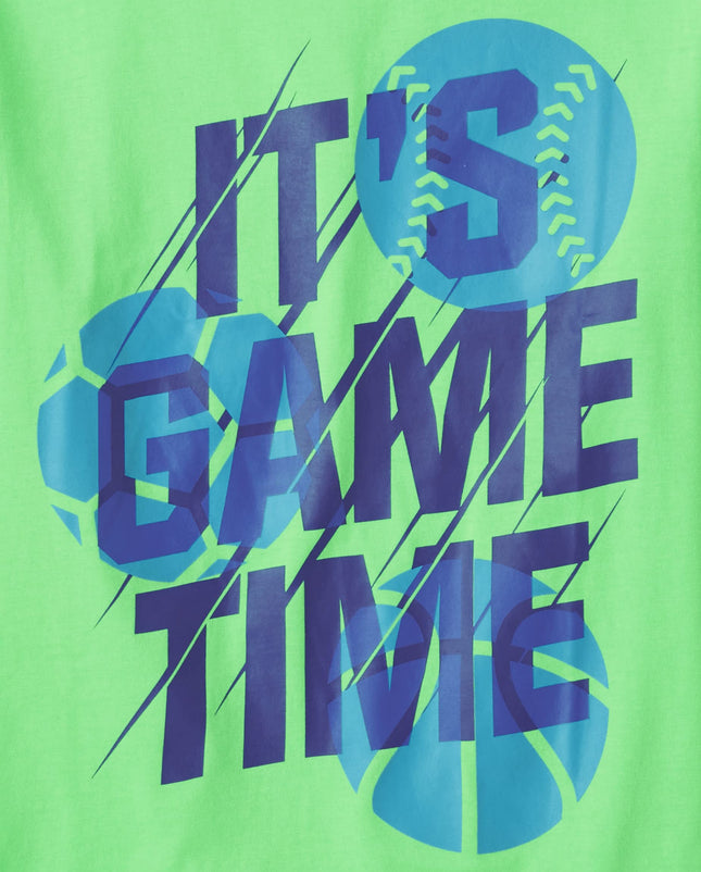 Camiseta de manga corta con estampado Game Day para niños de The Children's Place, Game Time, XX-Large