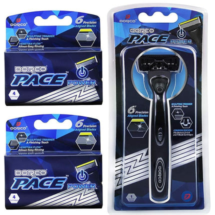 Dorco Pace 6 Plus Power - Six Blade Power Razor Sy
