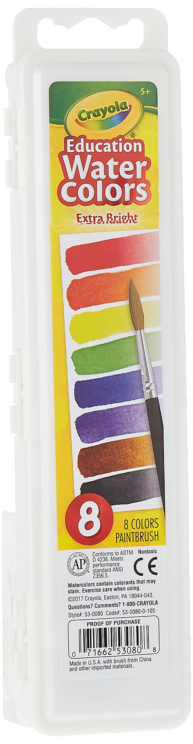 Watercolors, 8 Assorted Colors