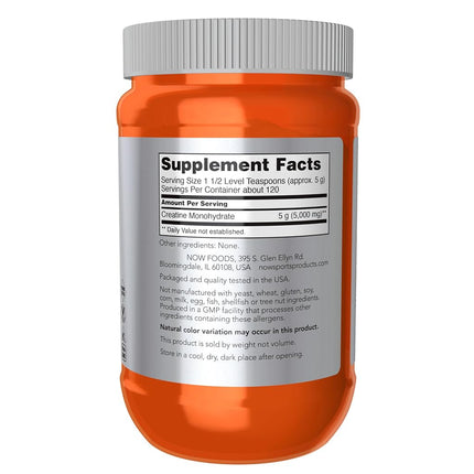 NOW Sports Creatine Monohydrate Powder, 21.2-Pound