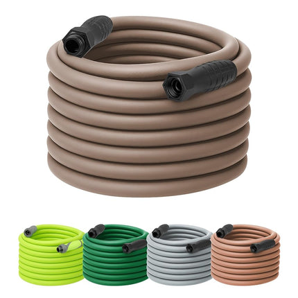 Flexzilla HFZC5100BRS-E Colors SwivelGrip Garden Hose, 5/8" x 100', 3/4" - 11 1/2 GHT Fittings, Brown Mulch