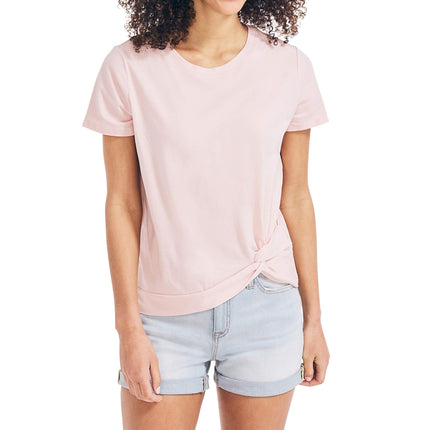 Nautica Women's Classic Fit Side Knot Top - Pink -