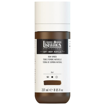 Peinture acrylique fluide professionnelle Liquitex, flacon de 237 ml, Terre d'ombre naturelle