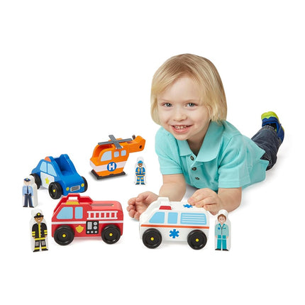 Melissa & Doug Emergengy Vehicle Set
