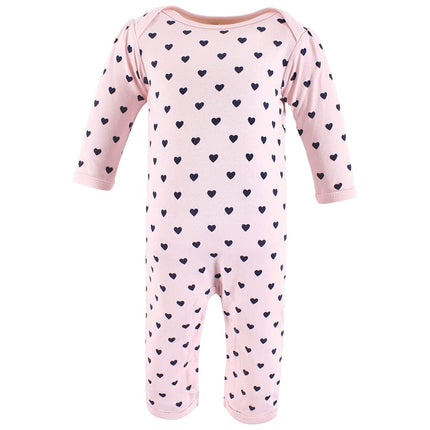 Hudson Baby baby-girls Cotton Coveralls, Love at First Sight, 6-9 Months
