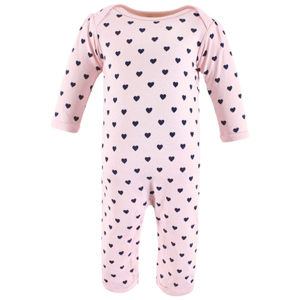 Hudson Baby baby-girls Cotton Coveralls, Love at First Sight, 6-9 Months