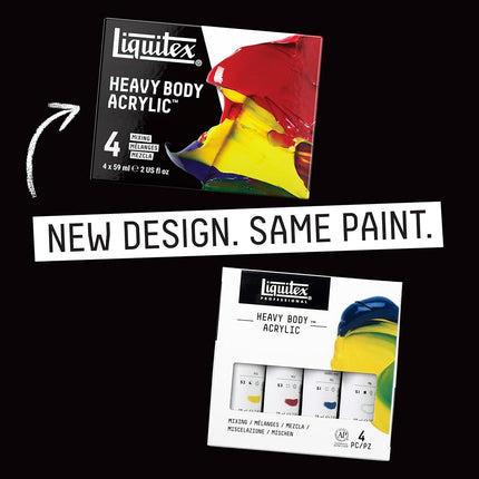 Liquitex Professional Heavy Body Acrylic Paint, 4 x 59ml (2-oz) Mixing Primary Color Set