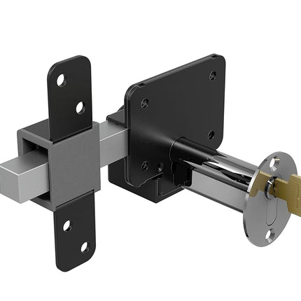 GateMate Keyed Alike Euro Long Throw Lock - Double Locking - 2 3/4" Stainless Steel Gate Lock