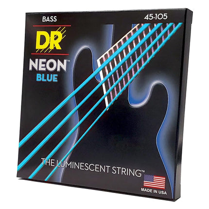 DR Strings HI-DEF NEON™ - BLUE coloured Bass Strin
