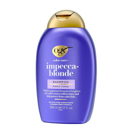 Ogx Blonde Enhance + Purple Toning Shampoo For Blonde Coloured Hair 385mL