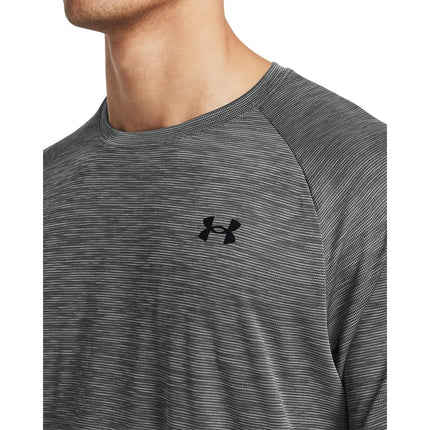 Under Armour - Mens Tech Textured Short Sleeve T-Shirt, Color Castlerock/Black (025), Size: XXX-Large