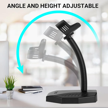 Tera Universal Barcode Scanner Stand Hands Free Barcode Scanning Bar-Code Reader Cradle Holder Base Angle and Height Adjustable Head for Supermarket Retail Store School Library Logistic Warehouse