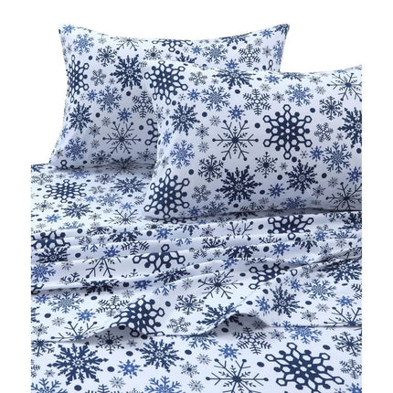 Tribeca Living PLRE170SHEETCK Parure de draps en flanelle à motif de wapiti, poches profondes, très grand lit