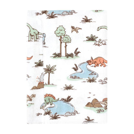 Hudson Baby Paños para eructar de franela de algodón unisex para bebé, paquete de 4 unidades de aventuras de dinosaurios, talla única