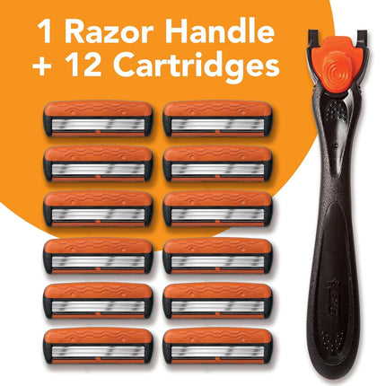 BIC Hybrid 3 Comfort Disposable/System Razor, Men, 12-Count