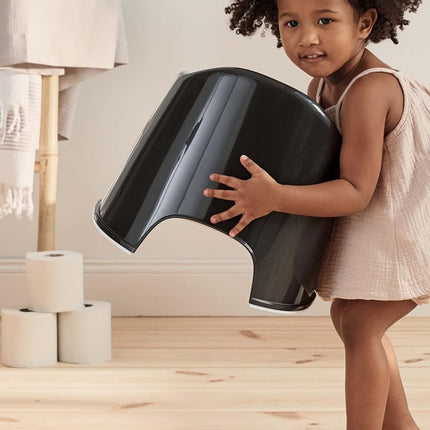 BabyBjörn Potty Chair, Black/White Potty Training Toilet, Easy-to-Clean, Removable Inner Potty, Non-Slip
