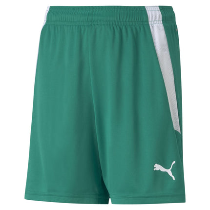 PUMA Kids' TeamLIGA Shorts, Pepper Green White, La