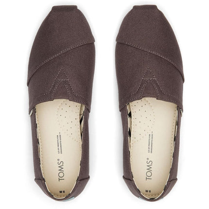 TOMS Women's Loafer Flat, Espadrille, Ash Recycled Cotton Canvas, 4 UK Grey