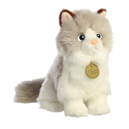 Aurora Adorable Miyoni Ragdoll Cat Stuffed Animal - Lifelike Detail - Cherished Companionship - White 9 Inches