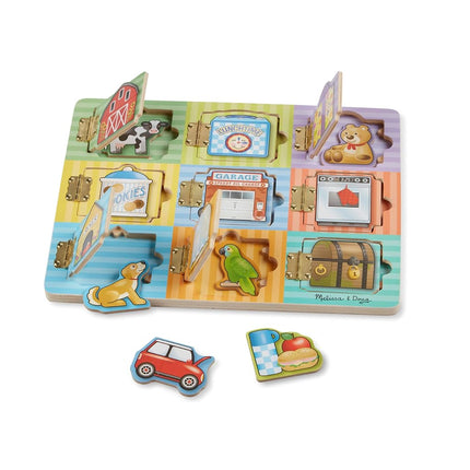 Melissa & Doug Magnetic Hide & Seek Board (Developmental Activity Toy, 9 Pieces)