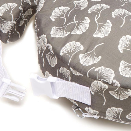 My Brest Friend Original Nursing Pillow Enhanced Ergonomics Essential Breastfeeding Pillow Support For Mom & Baby W/Convenient Side Pocket, Double Straps & Slipcover, Grey Flowing Fans