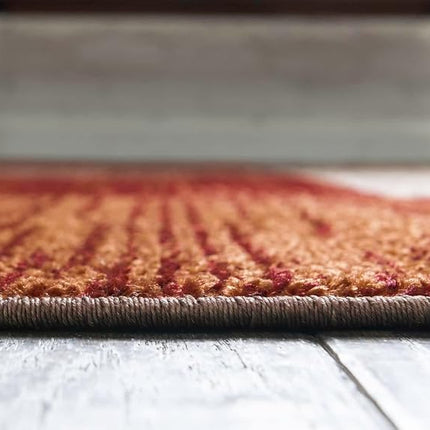 Unique Loom Autumn Collection Checkered Abstract Casual Warm Toned Multi/Dark Brown Oval Rug (3' 3 x 5' 3)