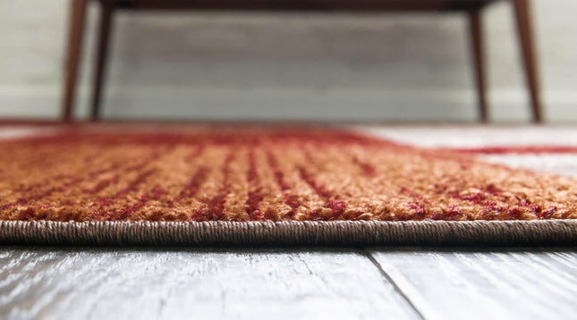 Unique Loom Autumn Collection Checkered Abstract Casual Warm Toned Multi/Dark Brown Oval Rug (3' 3 x 5' 3)