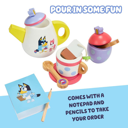 Bluey Wooden Tea Party 18-Piece Activity Toy Playset