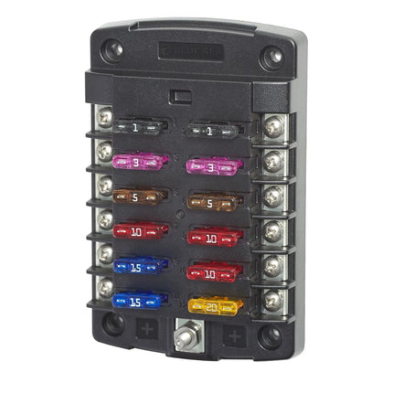 Blue Sea Systems 5034 ST Blade Fuse Block 12 Circuit