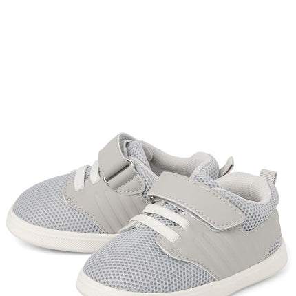 The Children's Place Chaussures de marche First Steps Sneakers pour bébé garçon et nouveau-né, Gris, 3 nourrisson