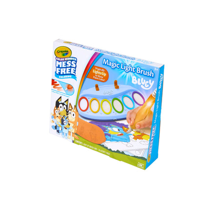 CRAYOLA Bluey Pincel Mágico con Luz Color Wonder, Estación de Pintura sin Ensuciar para Niños, Regalo de Bluey para Niños, Juguetes y Actividades para Niños Pequeños, Edades 3, 4, 5