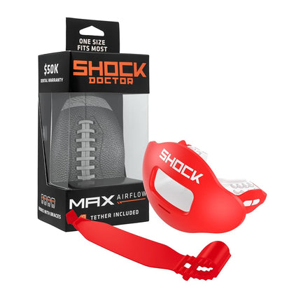 Shock Doctor 3500 Max Airflow 2.0 Lip Guard, Red, 