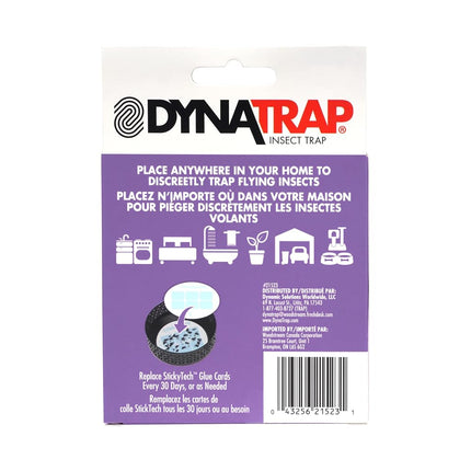 DynaTrap 21523 Replacement StickyTech Glue Boards for DT152 Indoor Fly & Flying Insect Trap – 12 Pack
