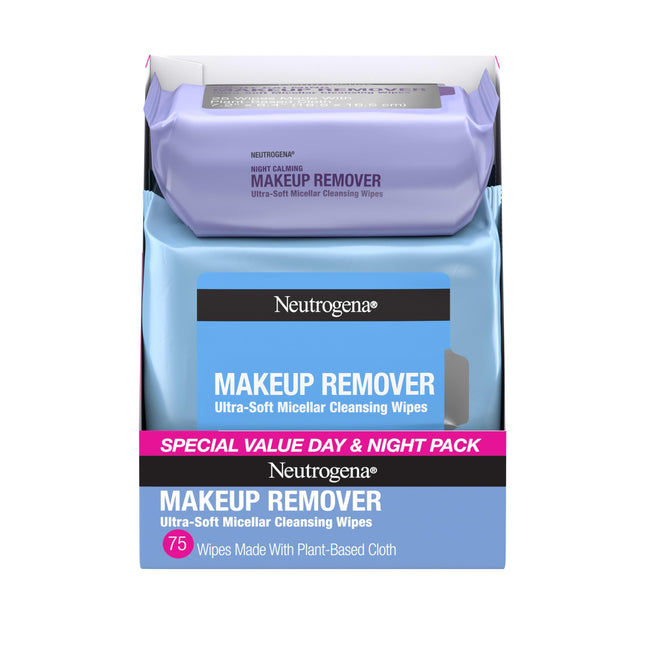 Neutrogena Day & Night Facial Cleansing Wipes, Mak