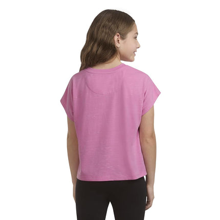 Hurley Girls Soft Knit Basic T-Shirt, Peony Pink, 3T