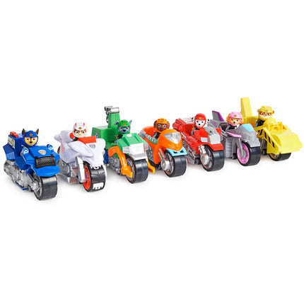 PAW PATROL Moto Pups Wildcat Figure with Pull-Out Motor with Wheelie Function - Toy Car