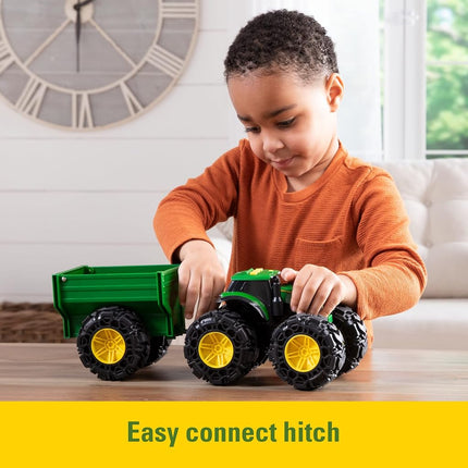 John Deere Kids 736 47353 Lights & Sounds Tractor with Wagon, red