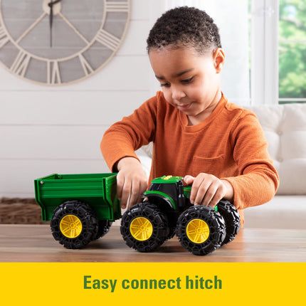 John Deere Kids 736 47353 Lights & Sounds Tractor with Wagon, red