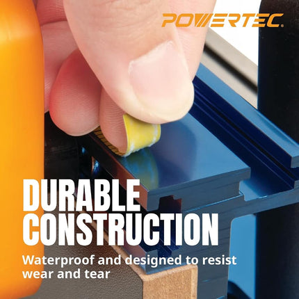 POWERTEC 71163-P2 Left to Right Measure Tape with Adhesive Backing, 4', 2 Pack