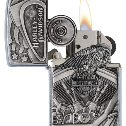 Zippo Harley Davidson Motor Flag Lighter