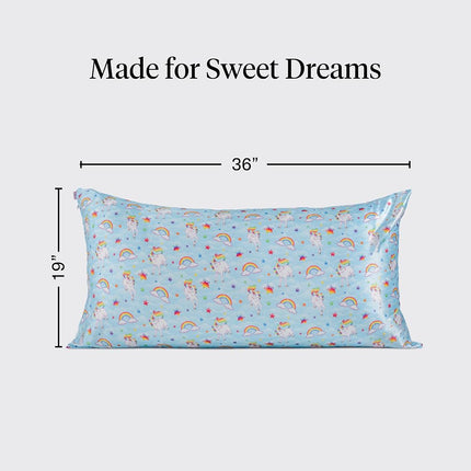 Kitsch x Lisa Frank Satin Pillowcase with Zipper for Hair & Skin, Softer Than Silk Pillow Cases, Wrinkle-Free, Smooth and Cooling Satin Pillow Covers, King Size (19x36) - MarkieTM