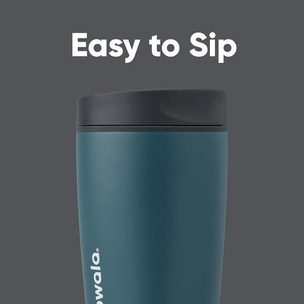 Owala SmoothSip Slider Stainless Steel Coffee Tumbler, 355ml, High Dive