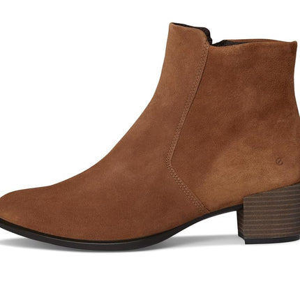 ECCO Women's Dress Classic 35 Mm Zipper Low Cut Ankle Boot, Camel Nubuck, 4-4.5