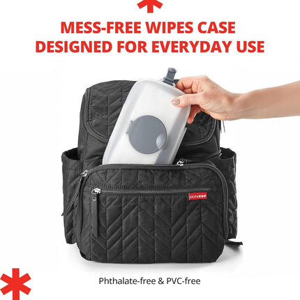 Skip Hop Grab Go Snug Seal Wipes Case, Grey, 1 Count